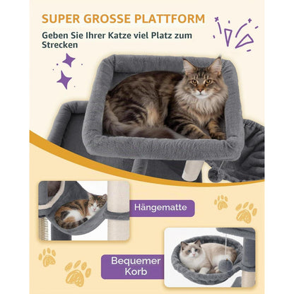XXL Kratzbaum für Maine Coon Katzen – 213 cm, Stabil & Multifunktional