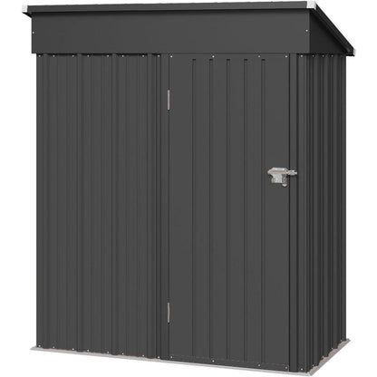 Metall Gerätehaus 150x91x185 cm mit Schloss & Belüftung