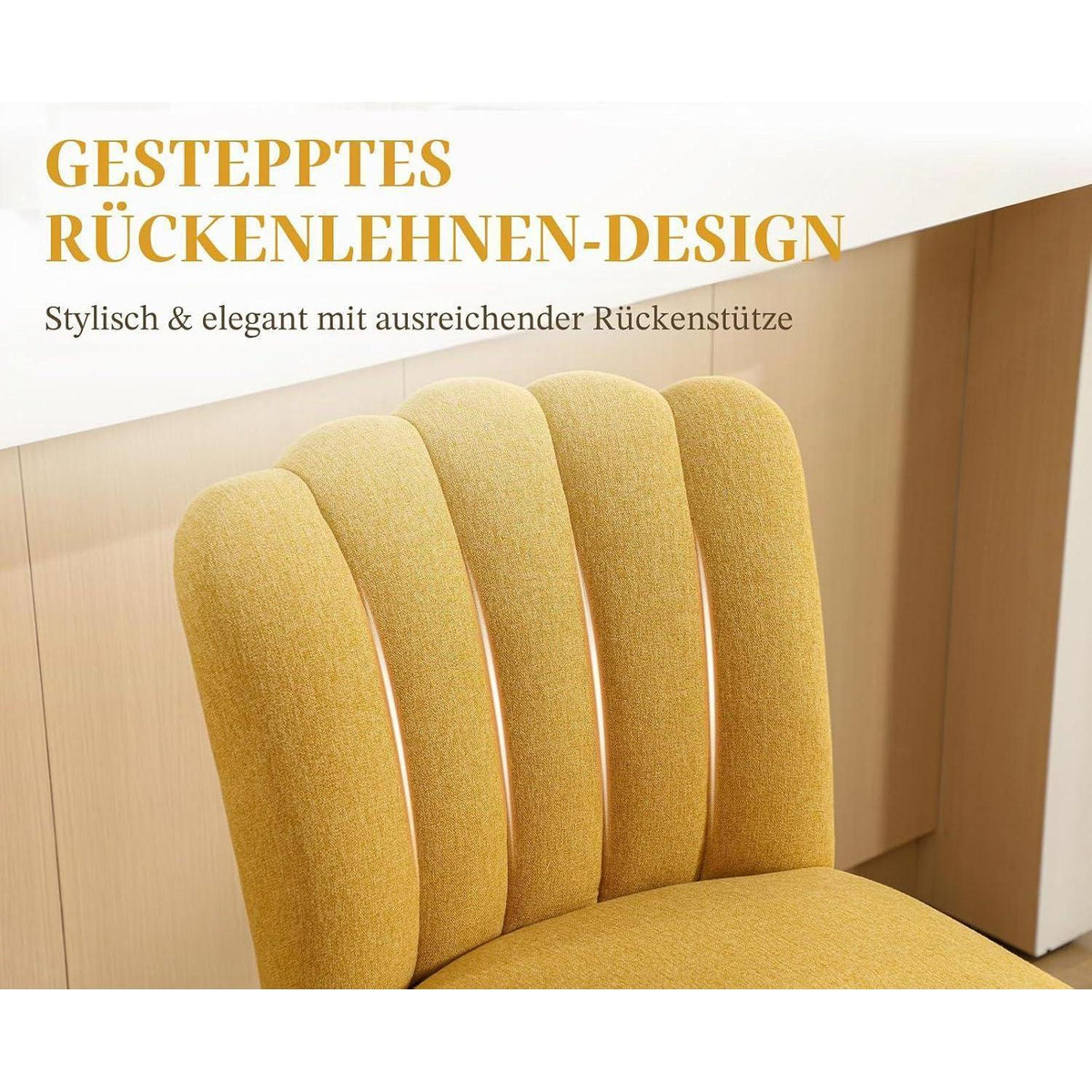 2er-Set Esszimmerstühle Gelb – Modern & Komfortabel