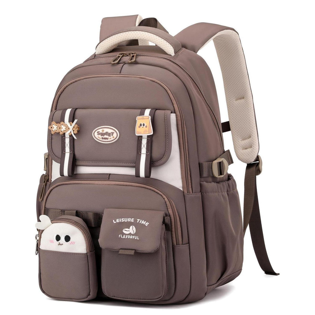 Schulrucksack Mädchen Braun – 30L Laptopfach & Ergonomisch