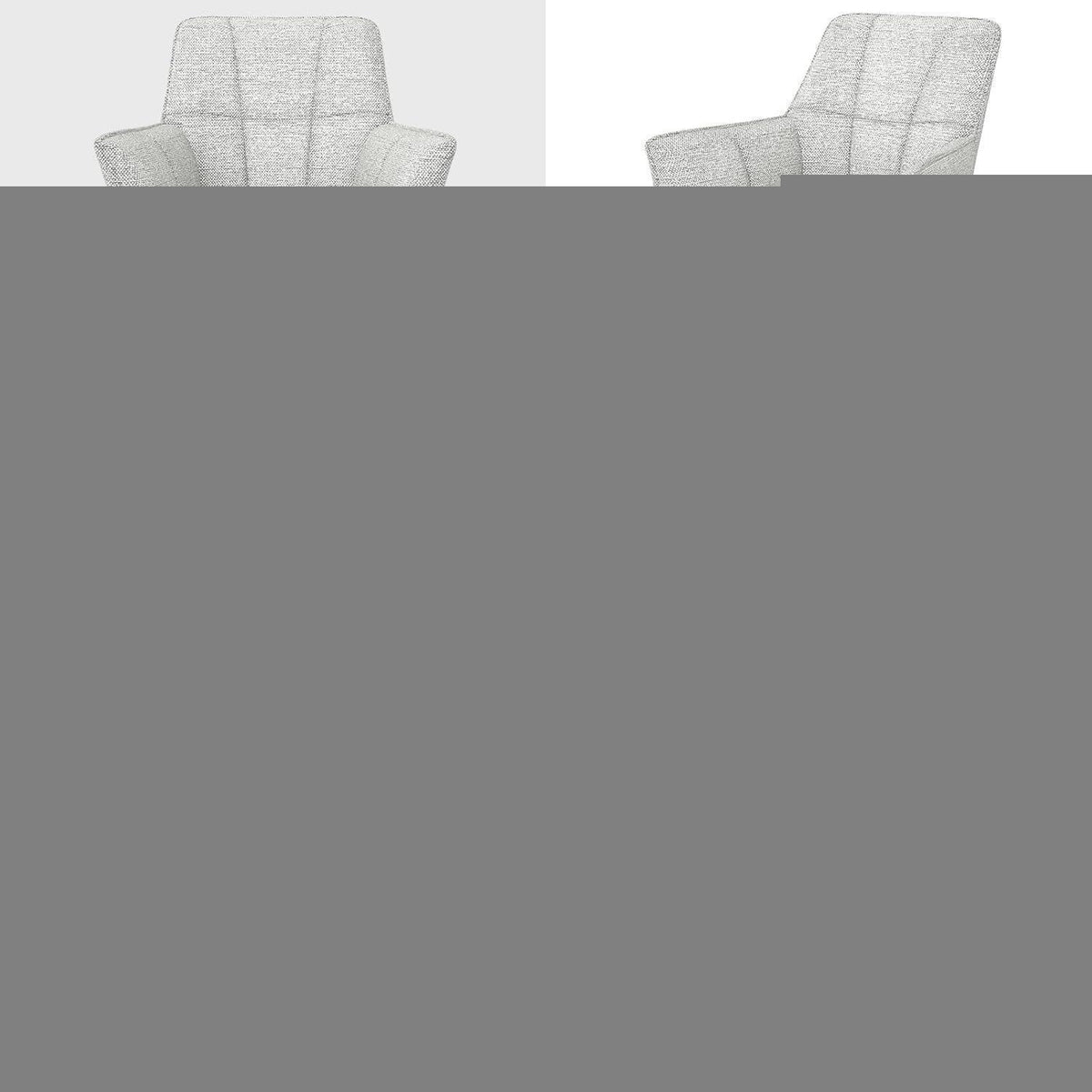 4er Set Drehstühle Samt, Hellgrau – Esszimmer, Wohnzimmer