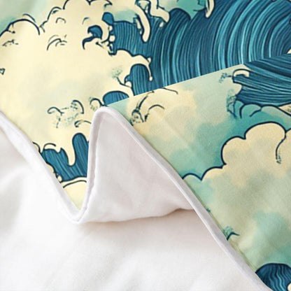 Japanischer Ukiyo-e Bettbezug 135x200 – Baumwolle Retro Design