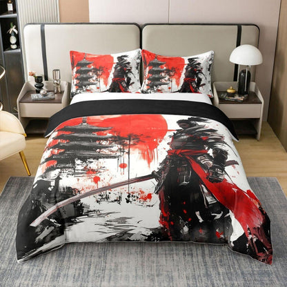Japanisches Samurai Bettwäsche-Set 135x200 Baumwolle