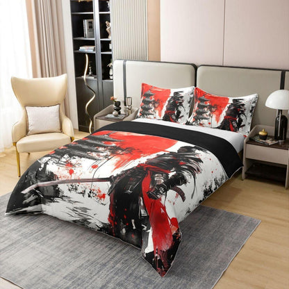 Japanisches Samurai Bettwäsche-Set 135x200 Baumwolle