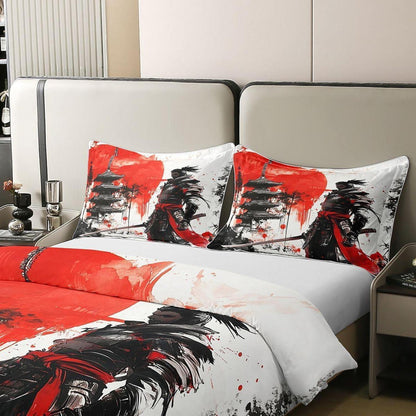 Japanisches Samurai Bettwäsche-Set 135x200 Baumwolle