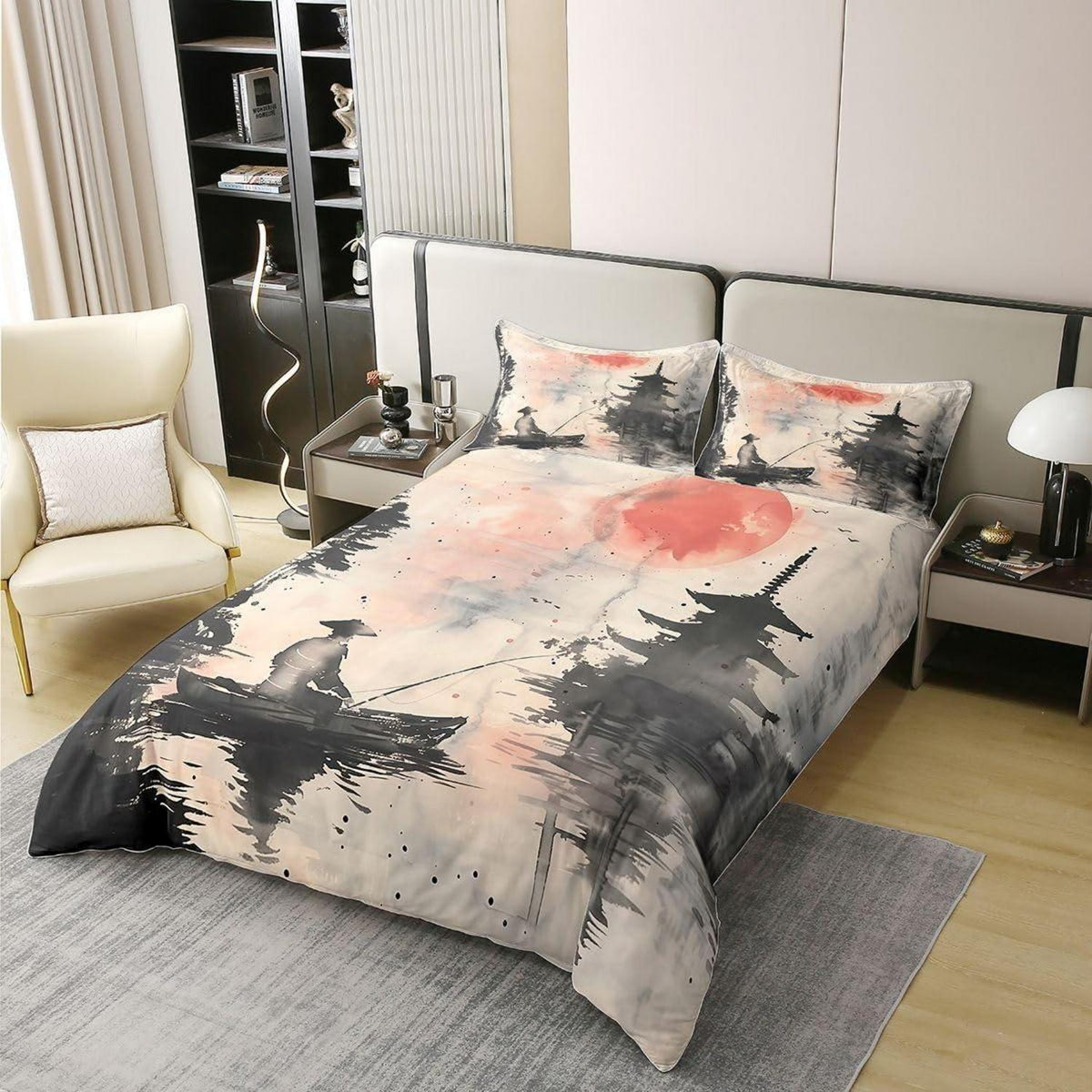 Japanischer Bettbezug 135x200 – Ukiyo-e Design & Baumwolle