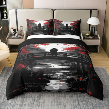 Japanisches Samurai Bettwäsche-Set 220x240 Baumwolle
