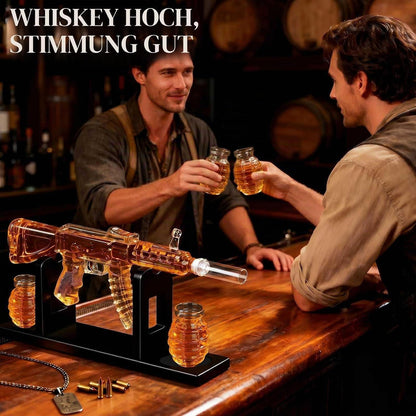 Whisky Dekanter Set mit Gläsern & Trichter – Geschenk für Männer