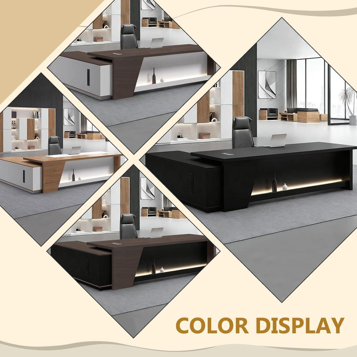 Moderner Schreibtisch mit Stauraum – L-förmiger Bürotisch für Büro & Homeoffice