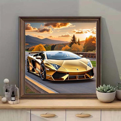 Malen nach Zahlen Auto – DIY Bastelset für Erwachsene