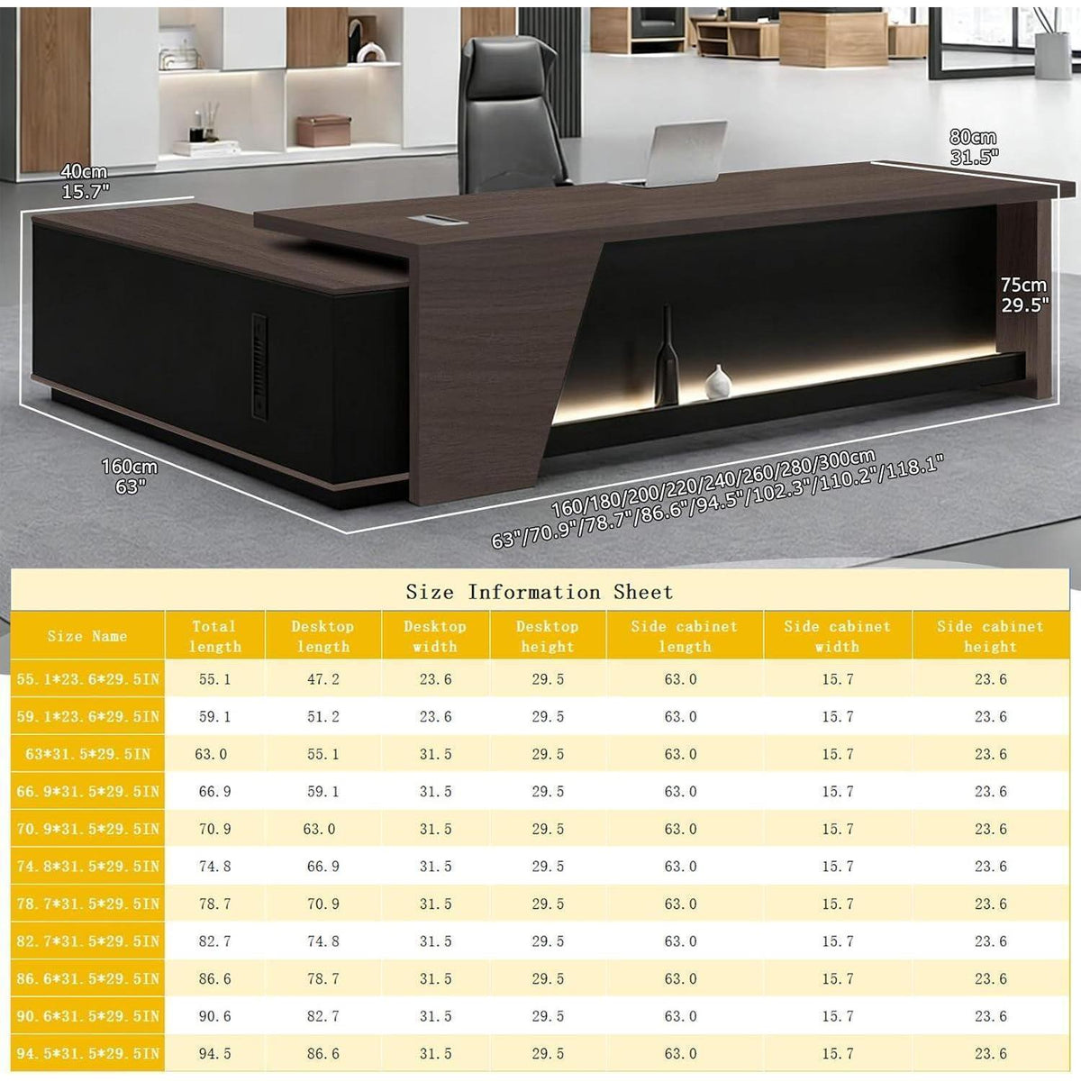 Moderner L-förmiger Schreibtisch mit Stauraum – Großer Bürotisch für Büro & Homeoffice