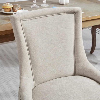 Esszimmerstühle 6er Set, Gepolsterte Chenille Stühle mit Holzbeinen