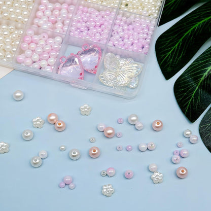 Perlen Set Weiß zum Armband Basteln – DIY Schmuck Set für Erwachsene