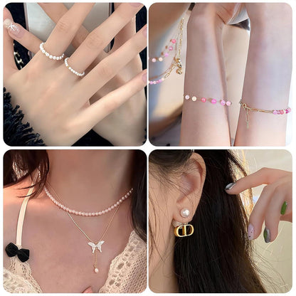 Perlen Set Weiß zum Armband Basteln – DIY Schmuck Set für Erwachsene