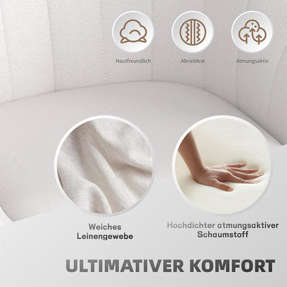 Verstellbare Barhocker Set 3er – Beige, Atmungsaktiv & Komfortabel