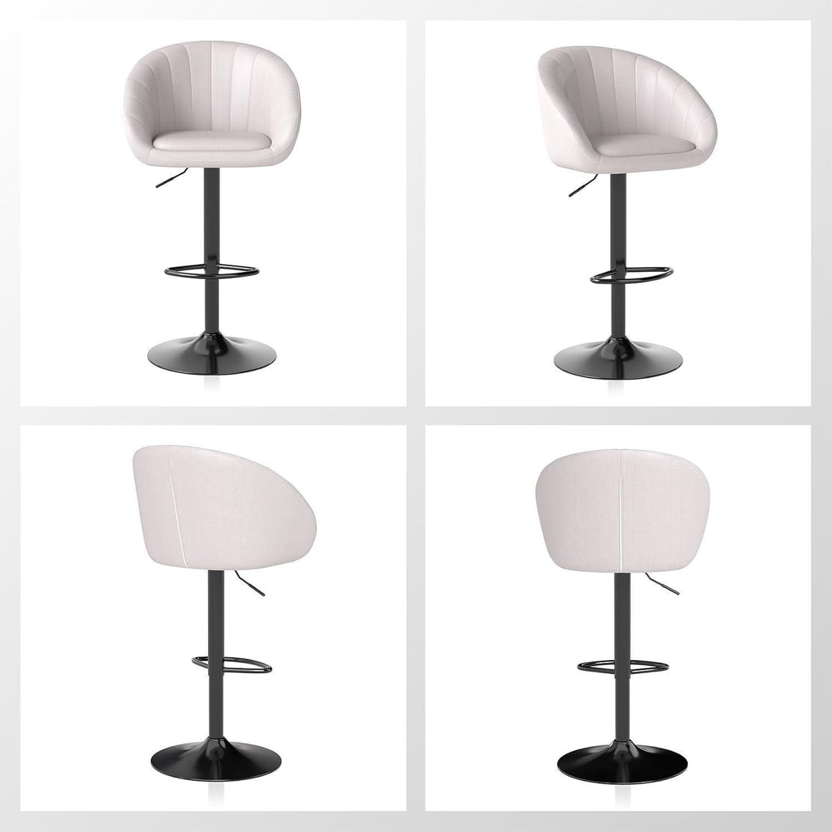 Verstellbare Barhocker Set 3er – Beige, Atmungsaktiv & Komfortabel