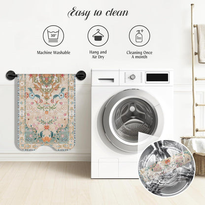Rutschfeste Badewannenmatte Beige Boho 100x40 cm