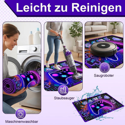 Gaming Teppich Controller Design – Rutschfest & Weich 80x120cm