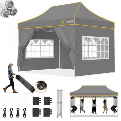 Faltpavillon 3x4,5m – Wasserdicht, Stabil & Winterfest für Garten & Events