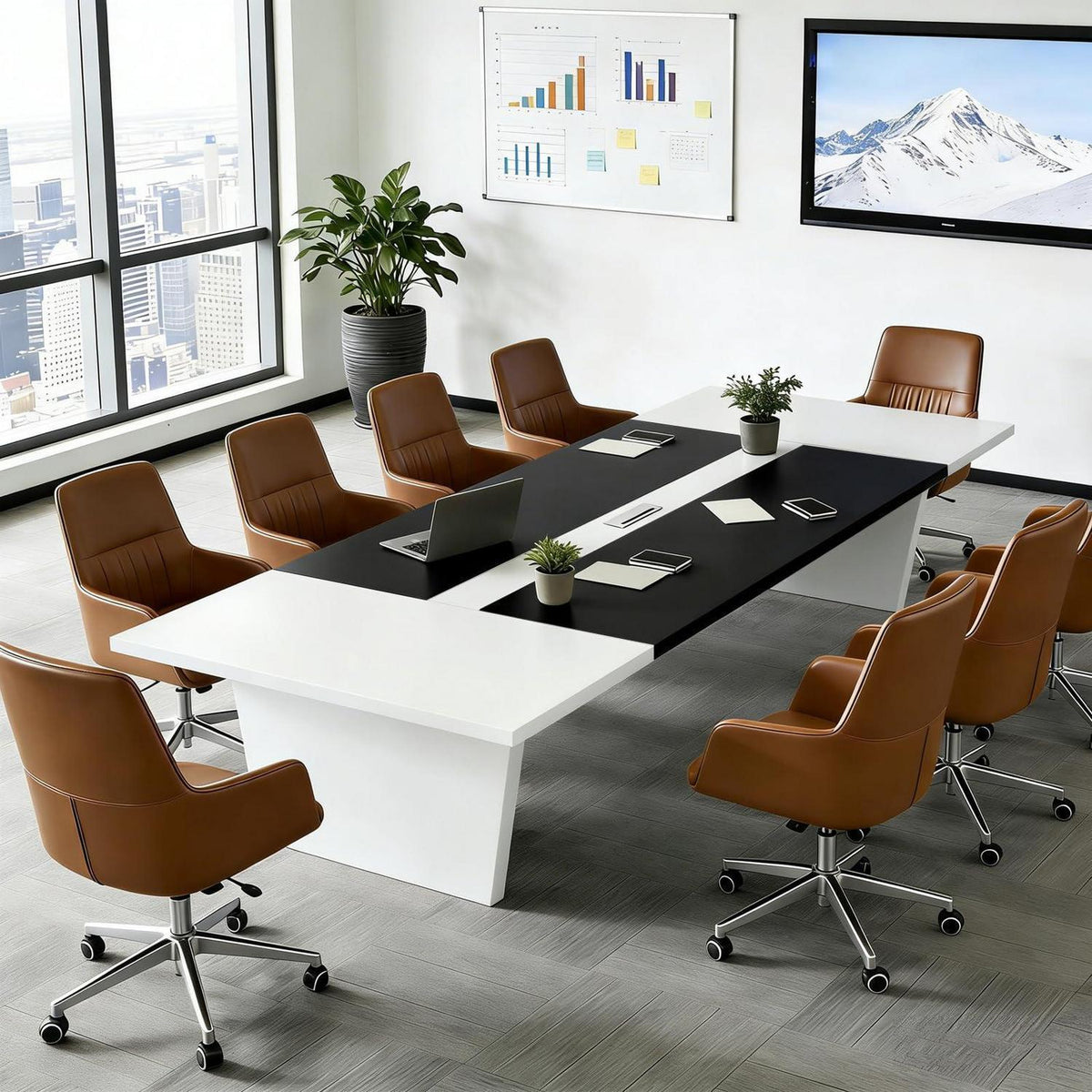Moderner Konferenztisch 200x100cm – Stabiler Besprechungstisch für Büro