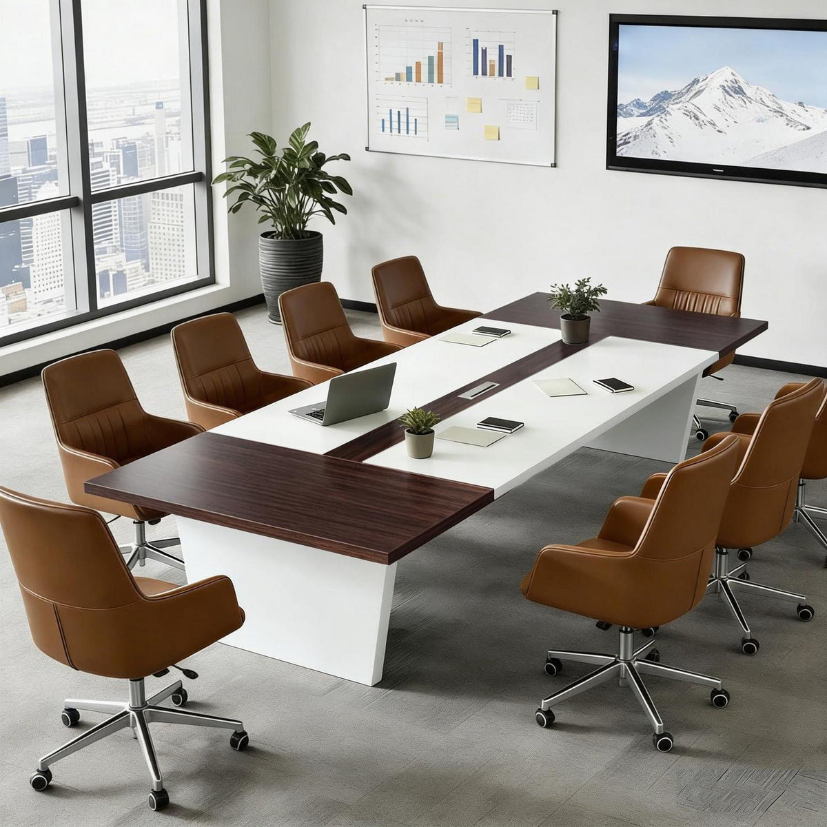 Moderner Konferenztisch 200x100cm – Stabiler Besprechungstisch für Büro