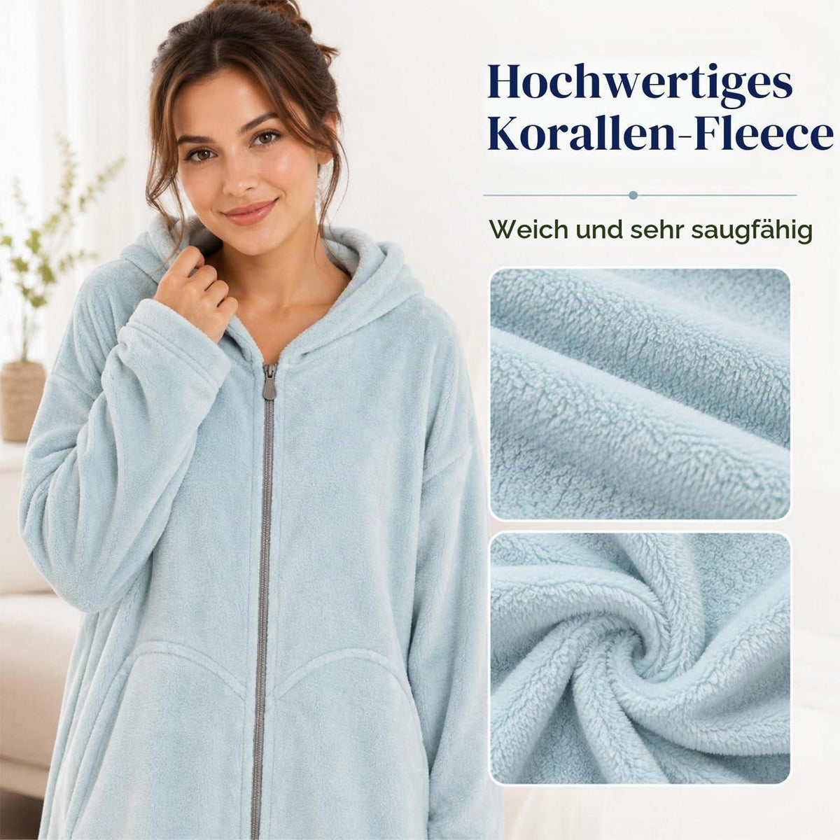 Surf Poncho mit Kapuze – Schnelltrocknend & Praktisch (Blau)