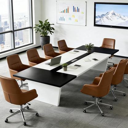 Moderner Konferenztisch 200x100cm – Stabiler Meetingtisch für Büro