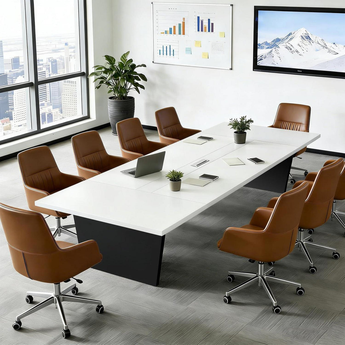 Moderner Konferenztisch 160x100cm – Stabiler Besprechungstisch für Büro