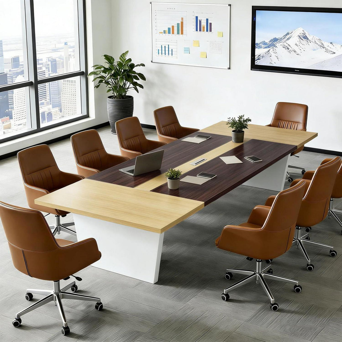 Konferenztisch 200x120cm – Moderner Besprechungstisch für Büro & Meeting