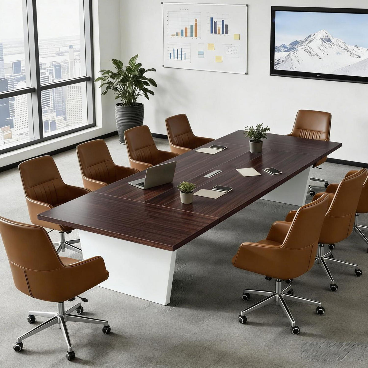 Moderner Konferenztisch 200x100cm – Stabiler Besprechungstisch für Büro