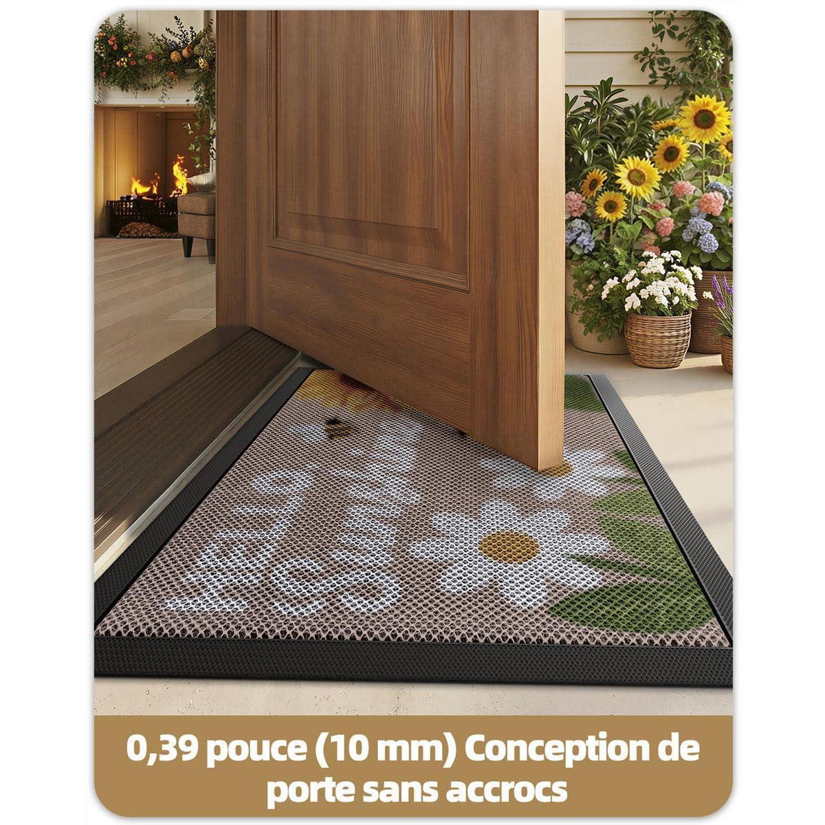 Fußmatte außen 90x150 cm Sonniges Gold – Schmutzfangmatte
