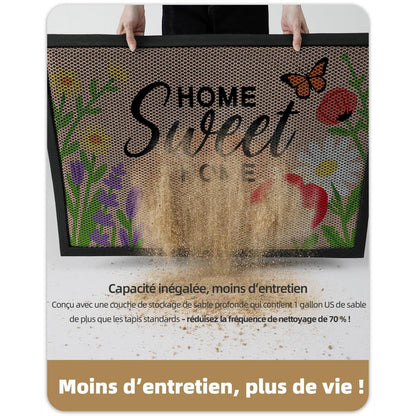 Fußmatte Blütenbeige 90x150 cm – Schmutzfangmatte für innen & außen