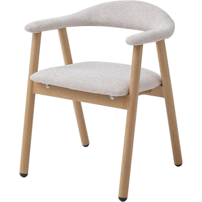 Moderner Esszimmerstuhl 2er Set, Beige/Beige, Gepolstert mit Metallbeinen