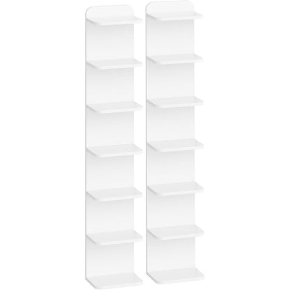 Hzuaneri Standregal 7-Ebenen, Weiß – Bücherregal für Wohnzimmer