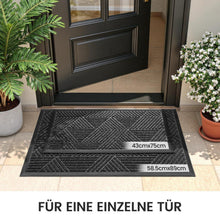 Fußmatte Grau 43x75 cm - Schmutzfangmatte Innen & Außen