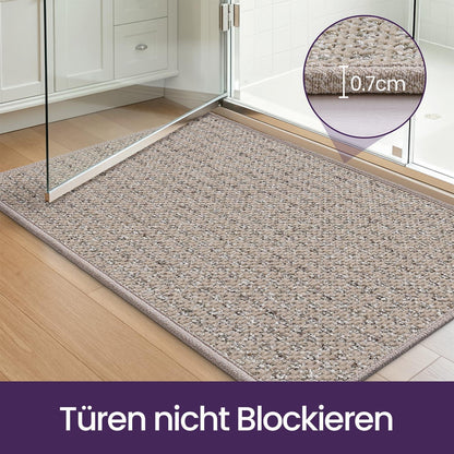 Rutschfeste Badematte 60x90 cm – Saugfähig & Schnelltrocknend Beige