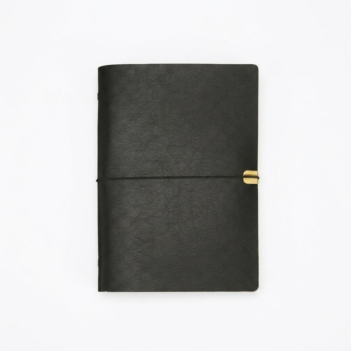 A5 Notizbuch mit Ringband und Bindeband – Schwarz