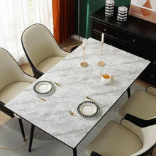 PVC Tischdecke wasserdicht Weiß Jade Marmor 80x120 cm