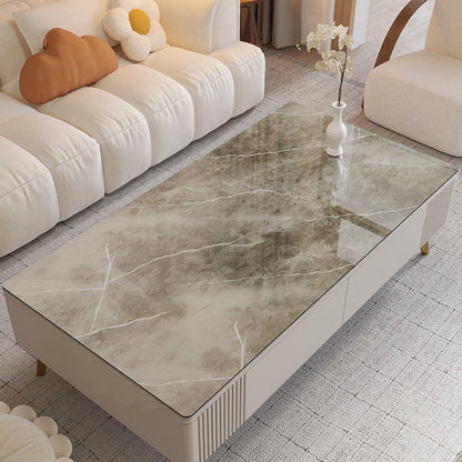 PVC Tischdecke Grau Marmor 80x200cm - Wasserdichte Tischfolie