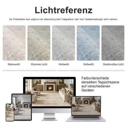 Waschbarer Vintage Teppich Beige 160x230 cm
