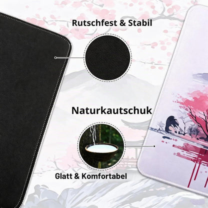 XXL Mauspad Japan Kirschblüten 80x30cm – Rutschfest & Wasserabweisend
