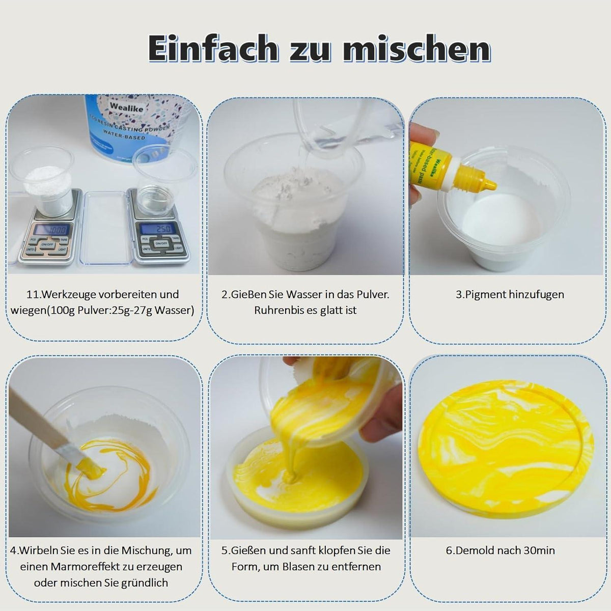 Gießpulver Starter Set für Keramik & DIY-Projekte