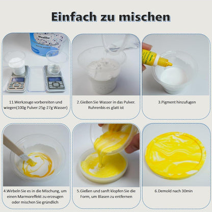 Gießpulver Starter Set für Keramik & DIY-Projekte