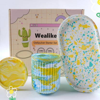 Gießpulver Starter Set für Keramik & DIY-Projekte