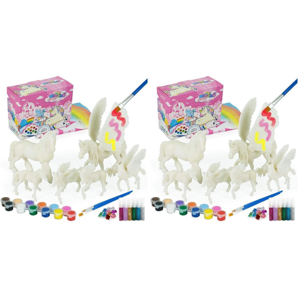 DIY Einhorn Malset für Kinder – 6 Einhörner zum Dekorieren