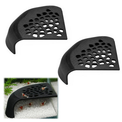 2x Garnelenhöhle Aquarium Deko – Schwarzes Versteck für Garnelen & Jungfische
