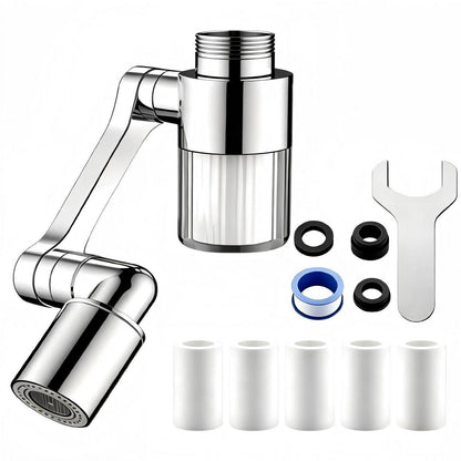 Wasserfilter Wasserhahn 1080° Drehbar mit 5 Filterkartuschen