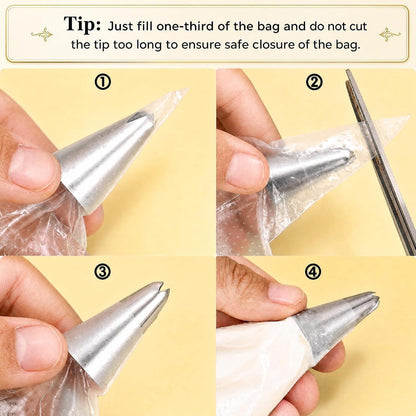 Einweg Spritzbeutel 100er Pack – 30x20cm für Torten & Gebäck