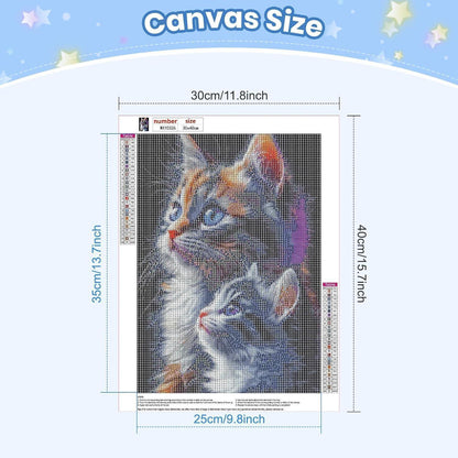 Diamant Malerei Katze 5D DIY Set für Erwachsene Anfänger