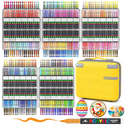 Acrylstifte Set 360 Farben – Wasserfest & Vielseitig